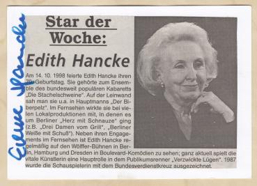 Hancke (+), Edith